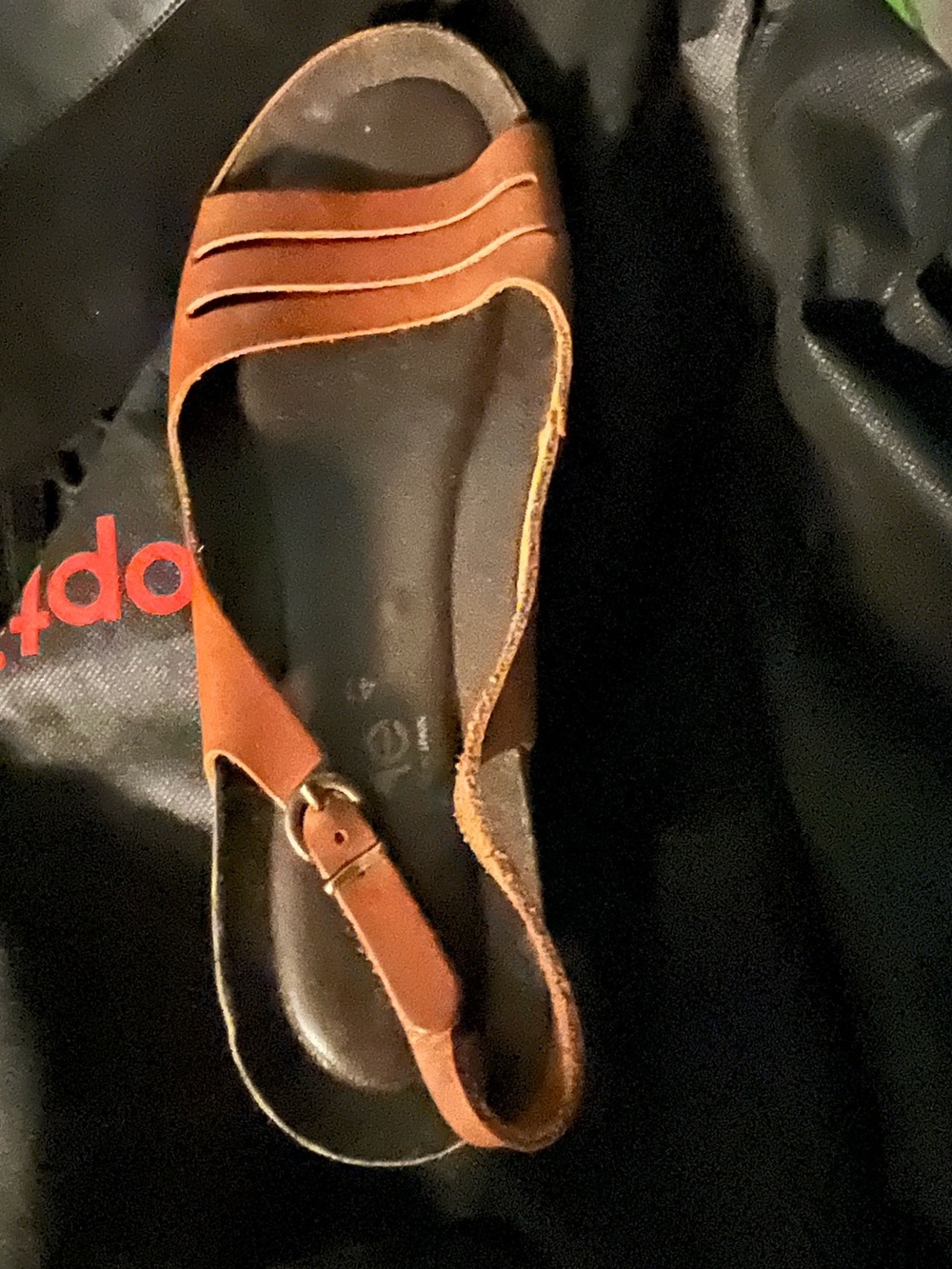 TakeMe Adjustable Slingback Wedge Leather Sandals 41 - Picture 5 of 5